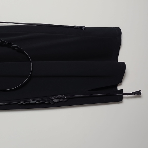 BCBGMaxAzria Black Twisted Racerback Bodycon Dress With Belt Size XSmall - Picture 9 of 15